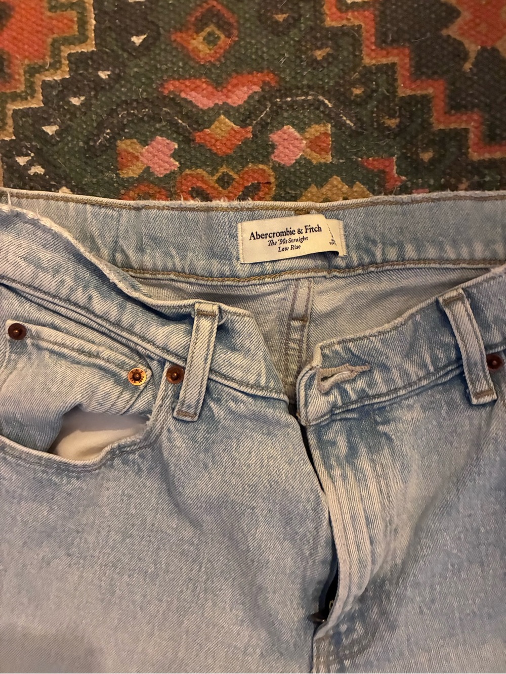 Abercrombie & Fitch Light Blue Boyfriend Jeans - Picture 2 of 6